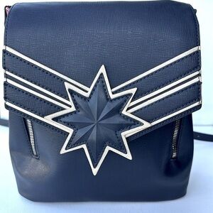 Marvel Captain Marvel Mini Backpack navy and red